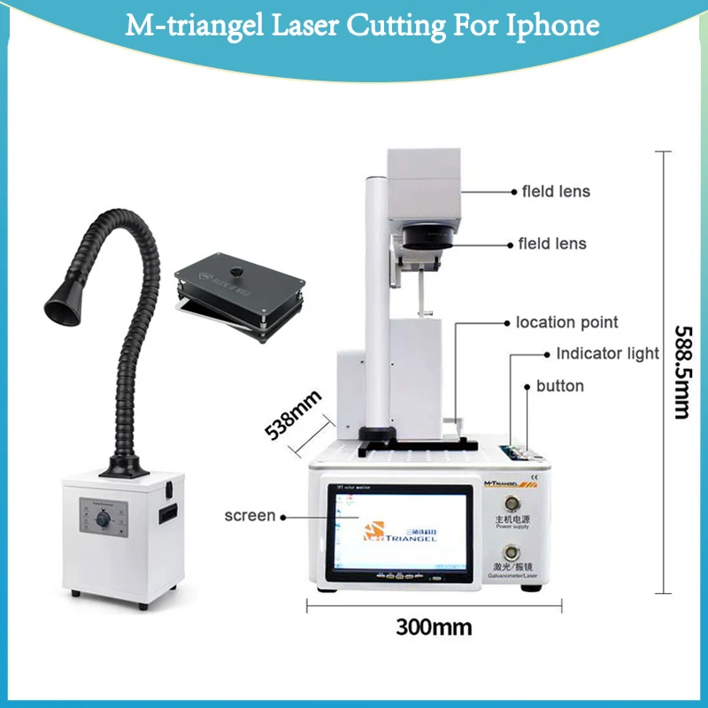 

New M-triangel DIY printer CNC Laser Cutting For 11 Xs Xsmax X Back Glass Remove Lcd Frame Repair Laser Separate Machine smoker
