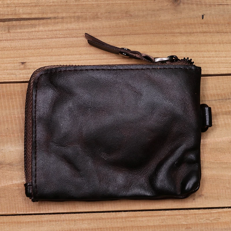 Кошелек из натуральной кожи для мужчин и женщин маленький приталенный бумажник