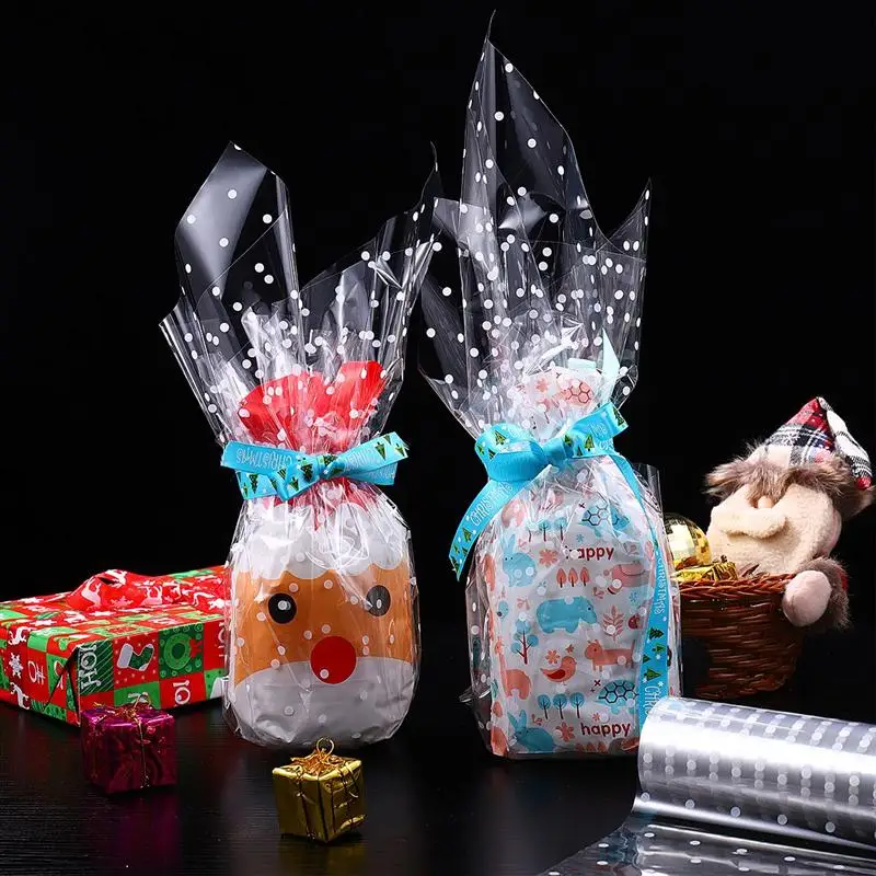 

STOBOK Cellophane Wrap 2.5 Mil Thickness Cellophane Wrap Roll Clear Cellophane Bags to Wrap Gift Baskets Arts & Crafts