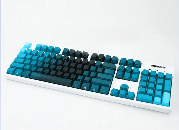 

104-keys 5 Colors Gradient Keycaps PBT Standard OEM Profile Side Print Fruit Green Red Blue Purple for Cherry MX Switches
