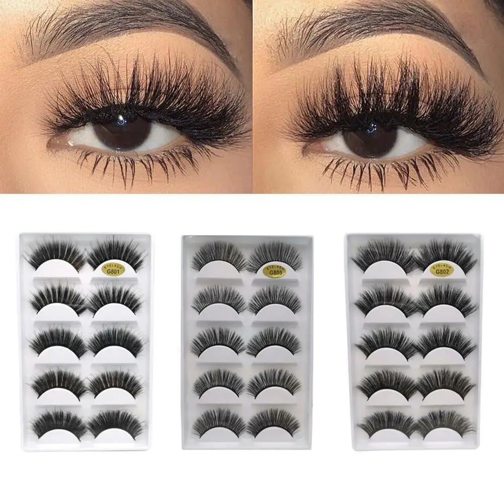 

3D False Eyelashes Fluffy Soft Wispy Volume Natural Long Eye Lashes Reusable Eyelashs Makeup Handmade Makeup Beauty Tool