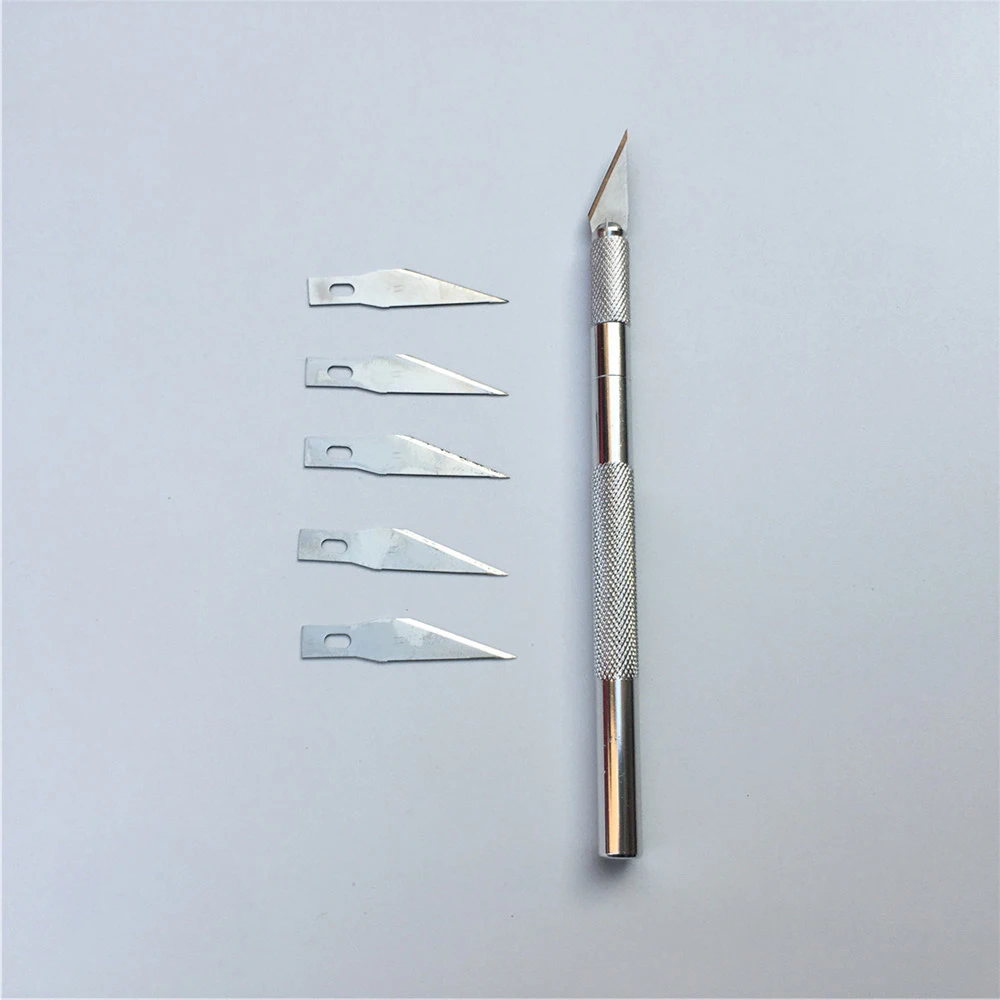 Ручка сделай сам нож для резьбы + 5 шт. дополнительных лезвий виниловый