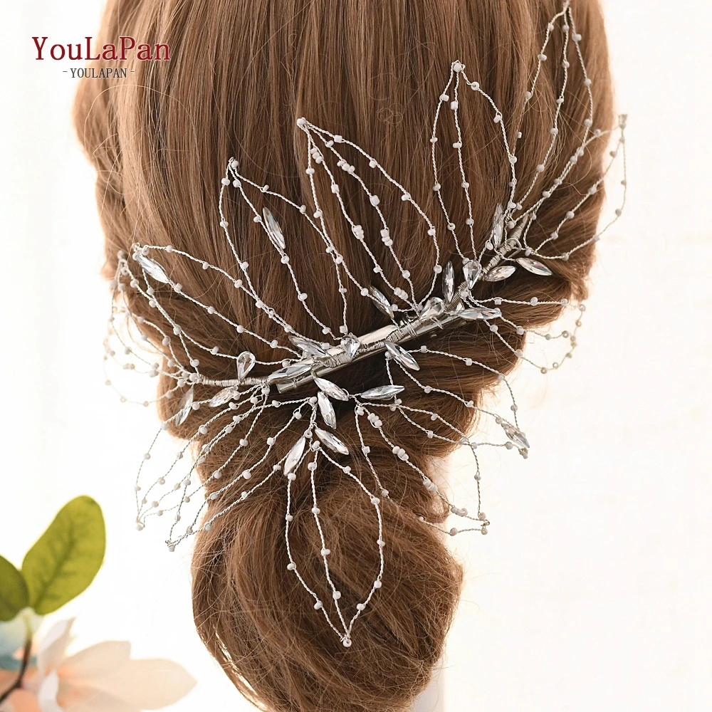 

YouLaPan HP255 Customize Wedding Tiara Wedding Bridal Tiara Wedding Crown for Bride Rhinestone Princess Tiara Headband
