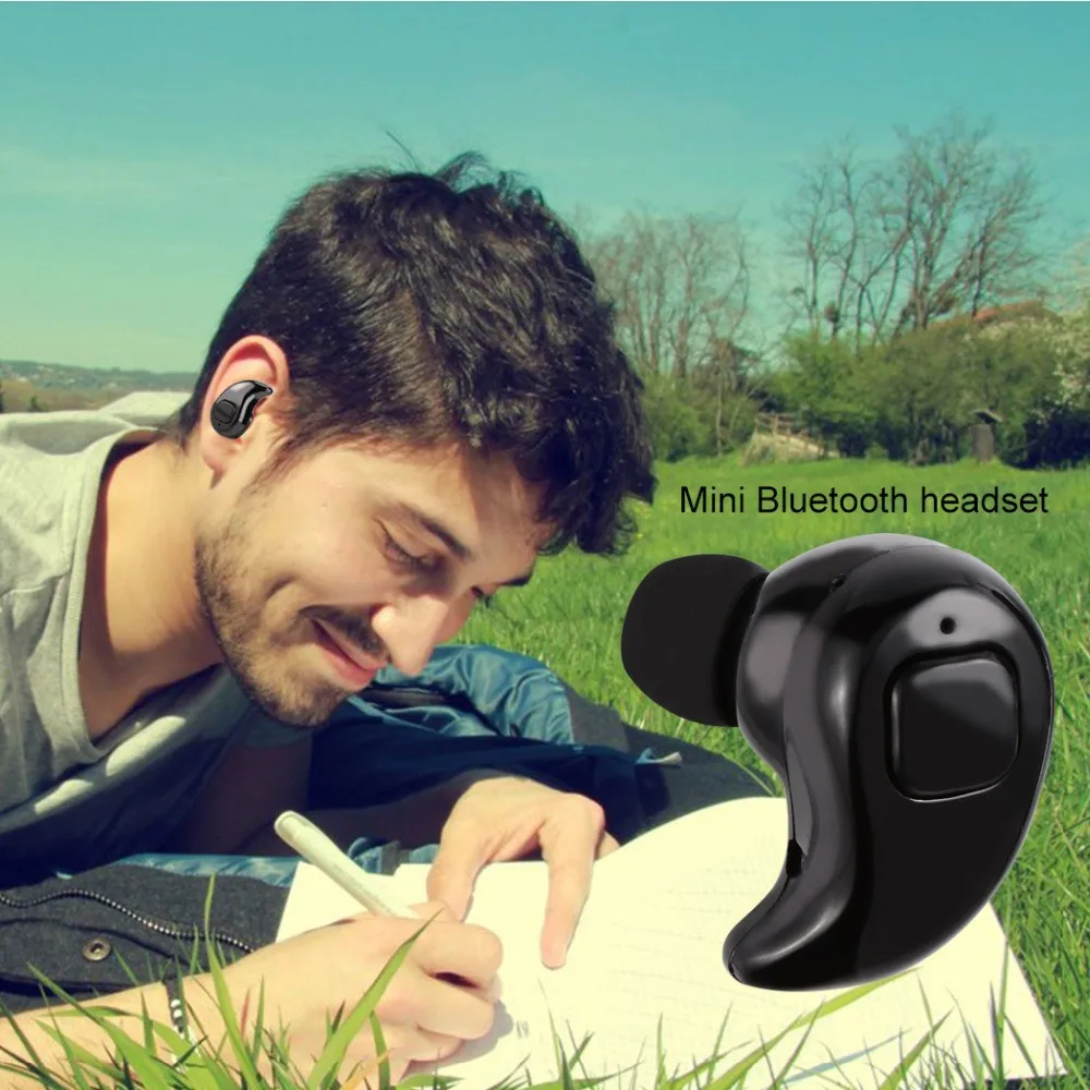 Мини беспроводные Bluetooth наушники в ухо Спорт с микрофоном гарнитура для всех