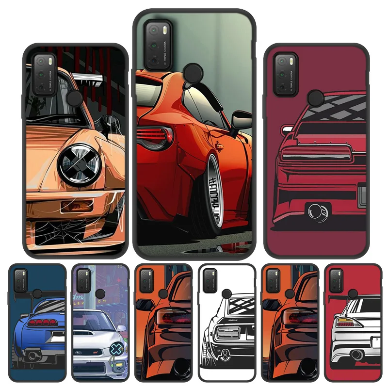 

Art Painted Case For Alcatel 1S 3L 2021 1A 1B 2020 Case Tokyo JDM Drift Sports Car Phone Case For Alcatel3L 2021 TPU Soft Cover