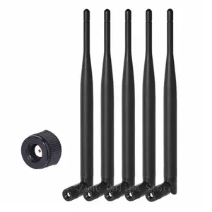 5pcs/lot 2.4GHz 5GHz 5.8GHz 6dBi Male Antenna For WiFi Router Wireless Network Card USB Adapter Security IP Camera Video Monitor