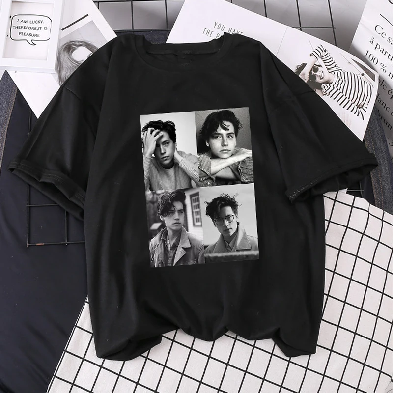 Летняя новинка свободная футболка с коротким рукавом ривердэйл надписью ins в