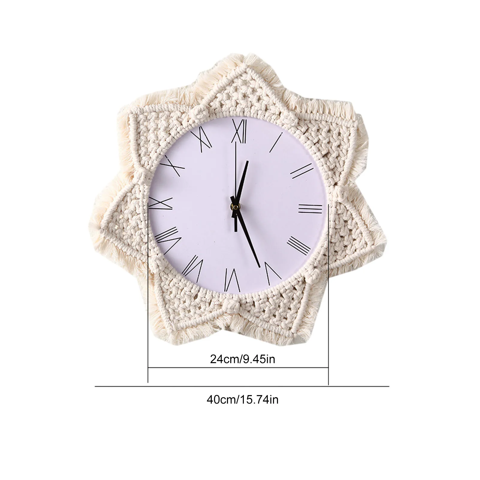 

Bohemian Handmade Macrame Wall Hanging Weave Tapestry Boho Decor Nordic Living Room Bedroom Headboard Decoration Wall Clock