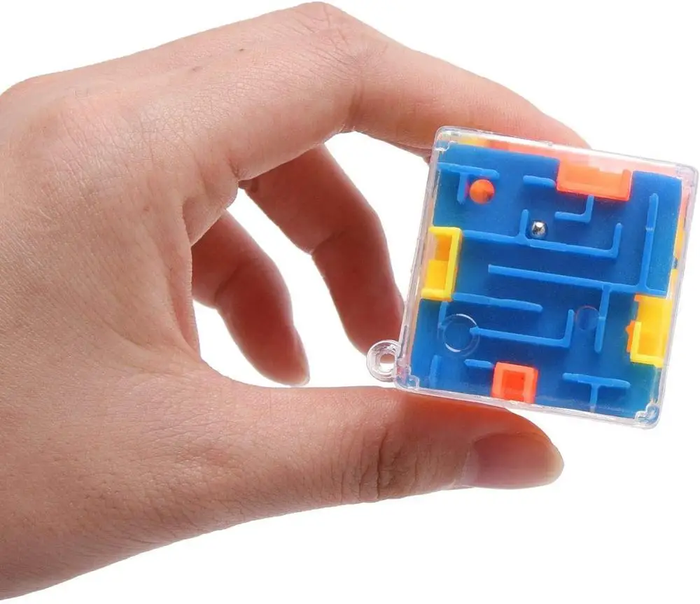 

3d кубический лабиринт-головоломка, детский лабиринт-головоломка, головоломки для детей, искусственная детская головоломка (синий желтый ор...