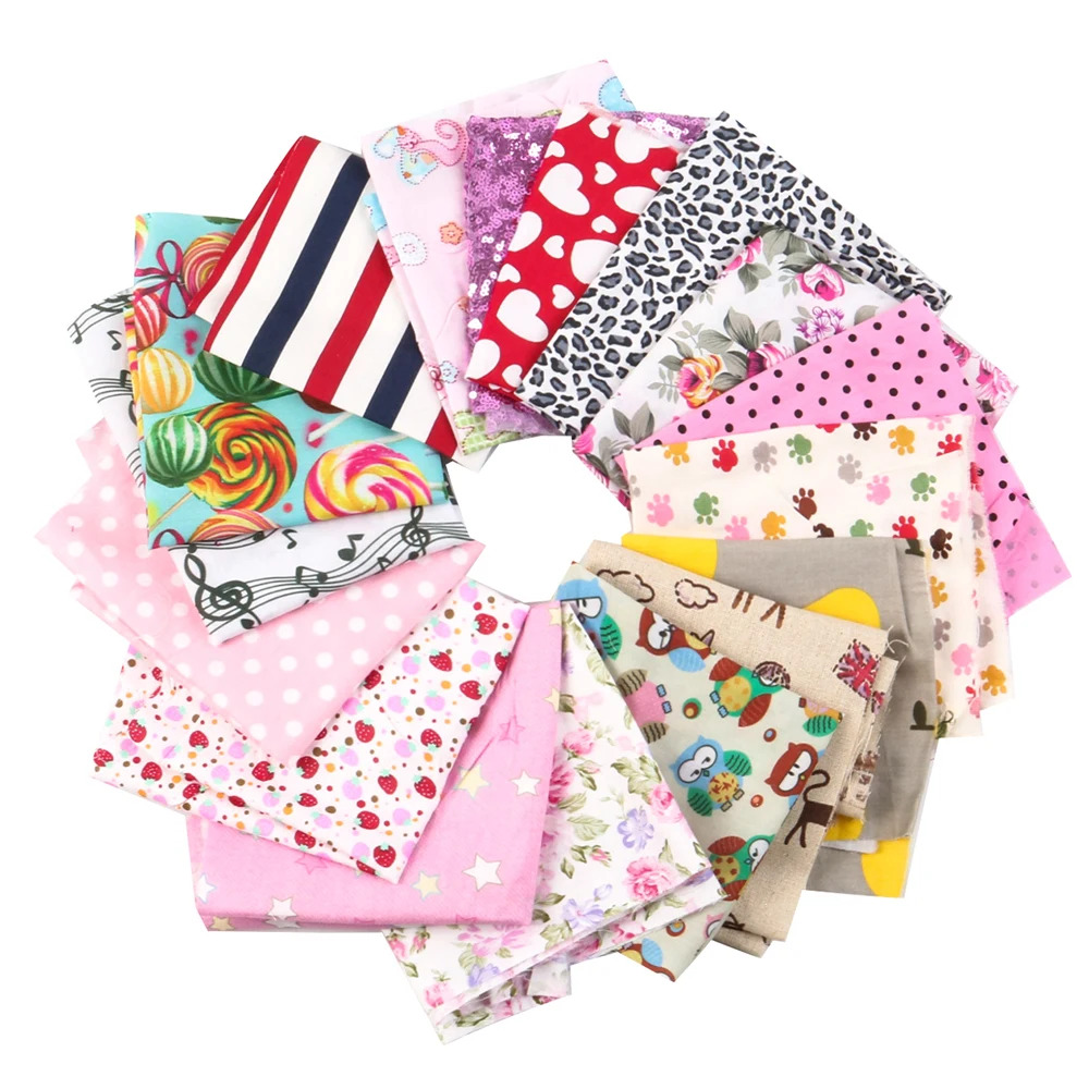 Ткань для образцов 20 цветов 25*25 см ткань из полиэстера и хлопка с рандомным