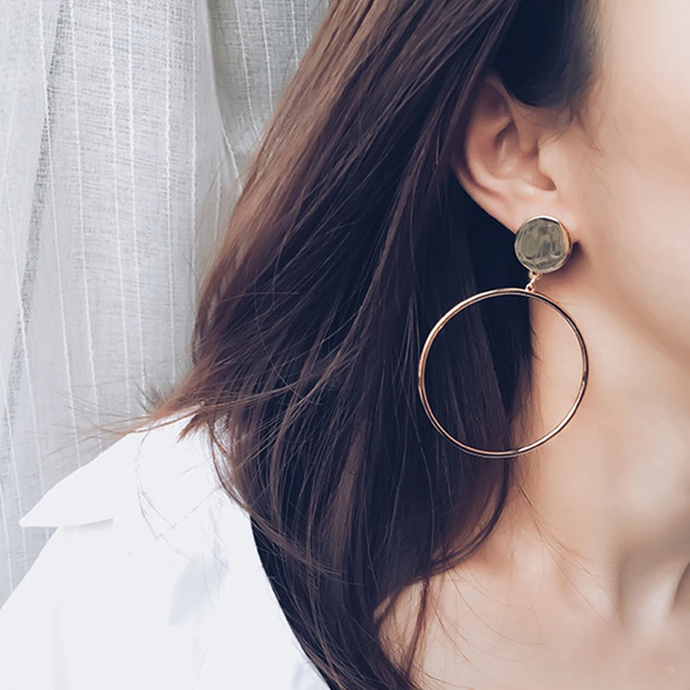 Модные серьги кольца в стиле бохо большие геометрические лучший подарок для