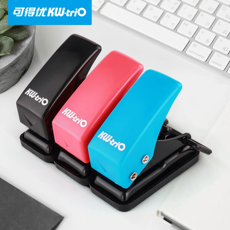 KW-TRIO мини один Дырокол ручной офис тонкий пояс который крепится на с отрывными