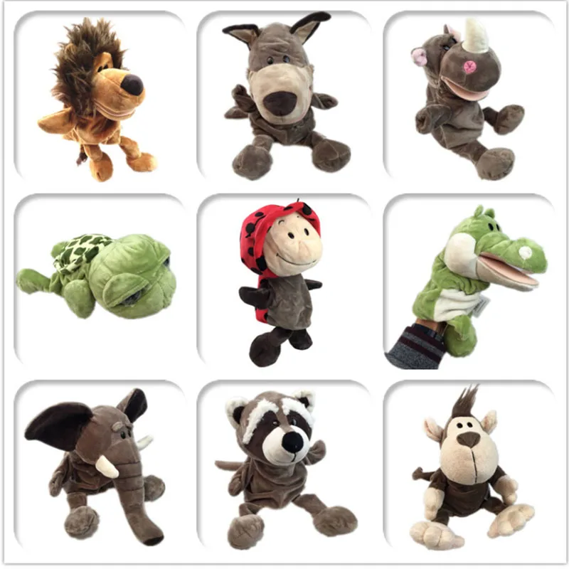 Детские милые животные плюшевые куклы на руку детство искусственное лев