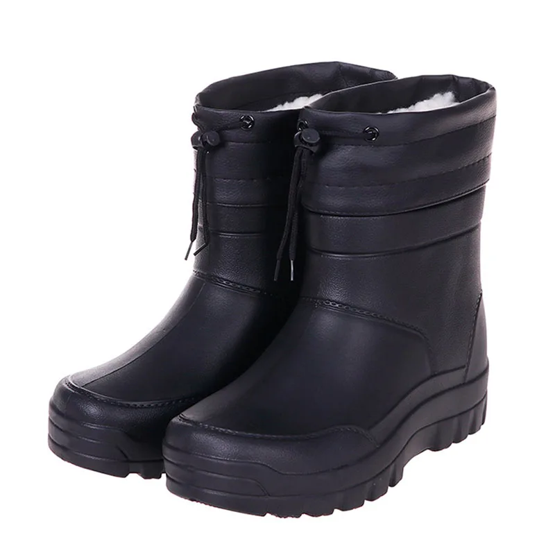 

Anti-skid Warm Lightweight Kitchen Working Men Winter Boot Waterproof Men Rain Boots EVA Acid & Alkali & Oil Resistant Rainboots