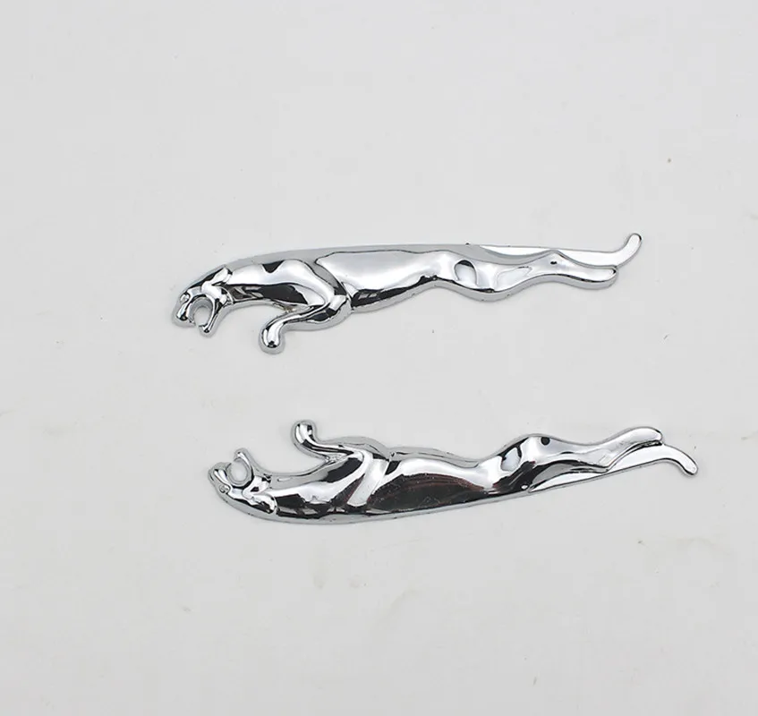 1 Pair Car Styling Metal Leopard Logo Emblem body Side Fender Sticker Auto Badge Decal for Jaguar XE XF XJ XJR XFR XJS XJL | Автомобили и