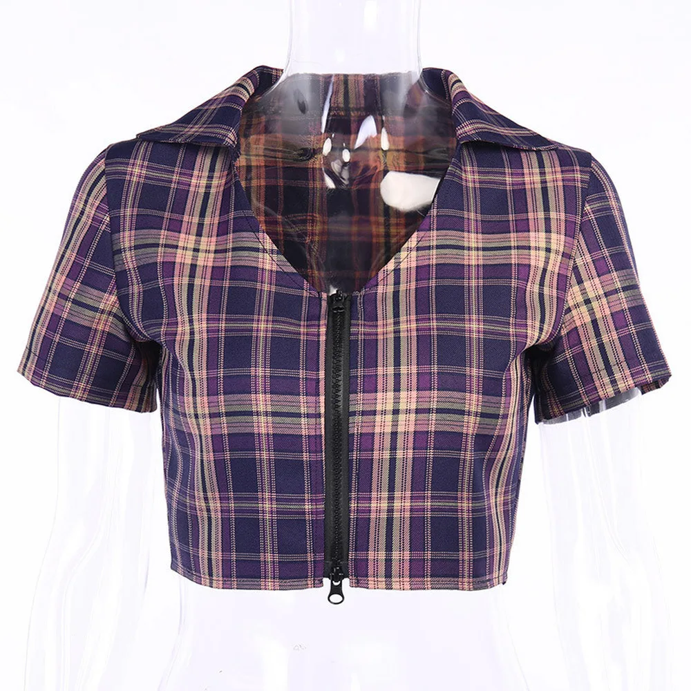 

Summer Women Plaid Set Retro Square Collar Short Top Tee High Waist Lattice Pleated Skirt 2020 New Fashion Casual Two Piece Suit