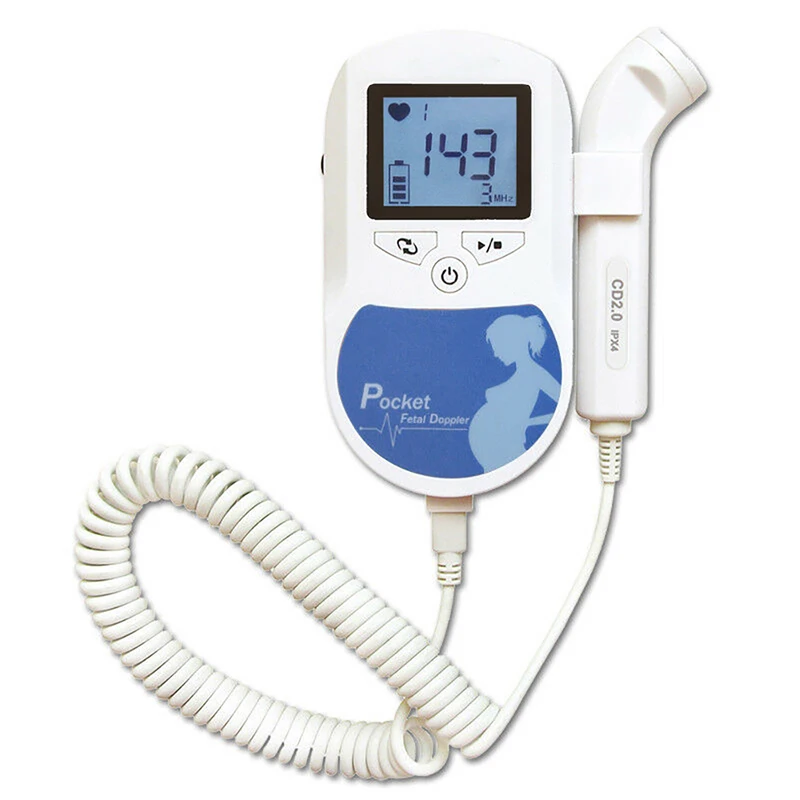 

Fetal Doppler 2 MHZ Prenatal Baby Heart Rate Detector Household Sonar Doppler Stethoscope Pregnant Women Doppler Fetal Monitor