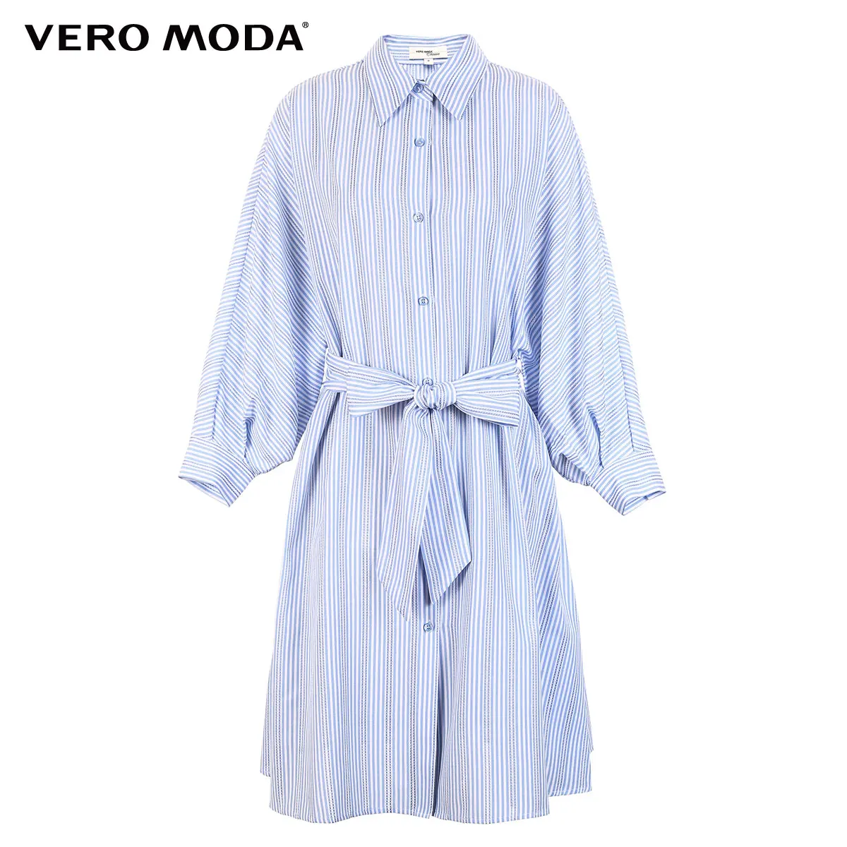 

Vero Moda Women's Mid-length Straight Fit 3/4 Drop-shoulder Sleeves Shirt Dress | 3191SZ506