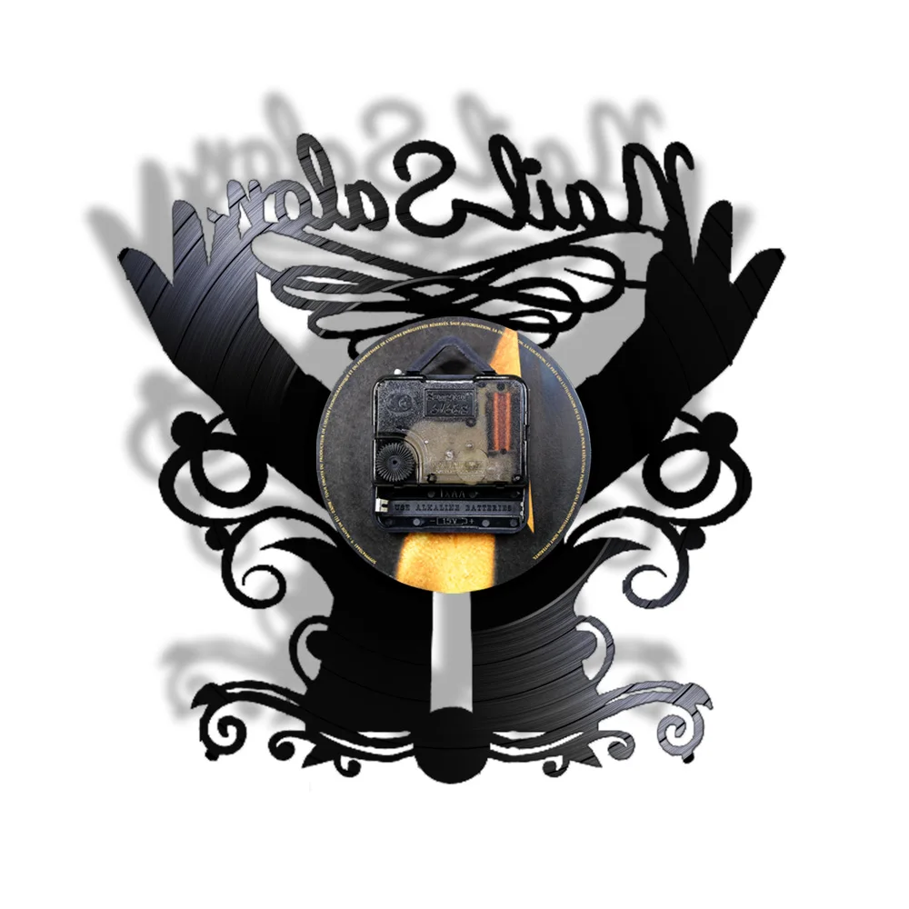 Виниловые часы для маникюрного салона кварцевые настенные студии красоты