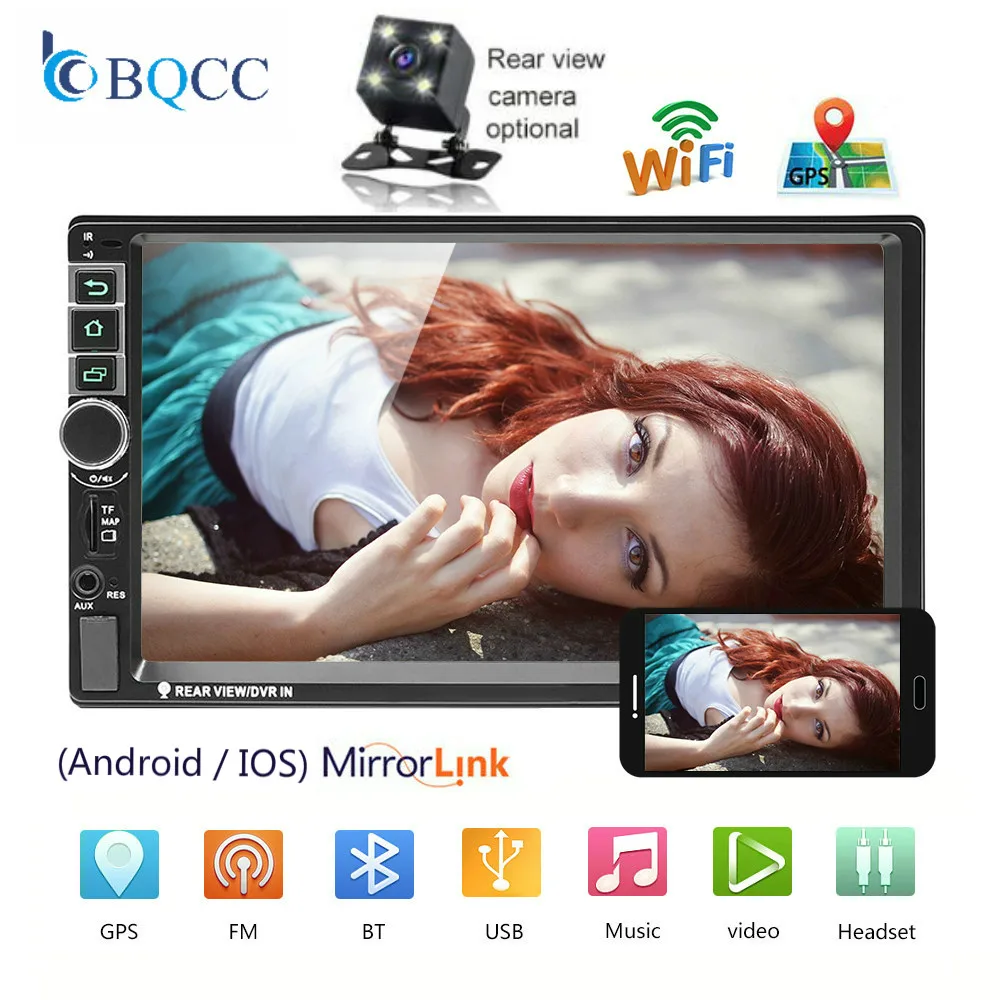 2 Din Android GPS автомобильный радиоприёмник 8802 Универсальный мультимедийный плеер 7