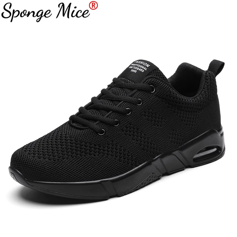

Sneakers Men Shoes 2021 Summer Fashion Breathable Mesh Shoes Men Solid Color Casual Men Sneakers Lace-up Outdoor Walking Shoes