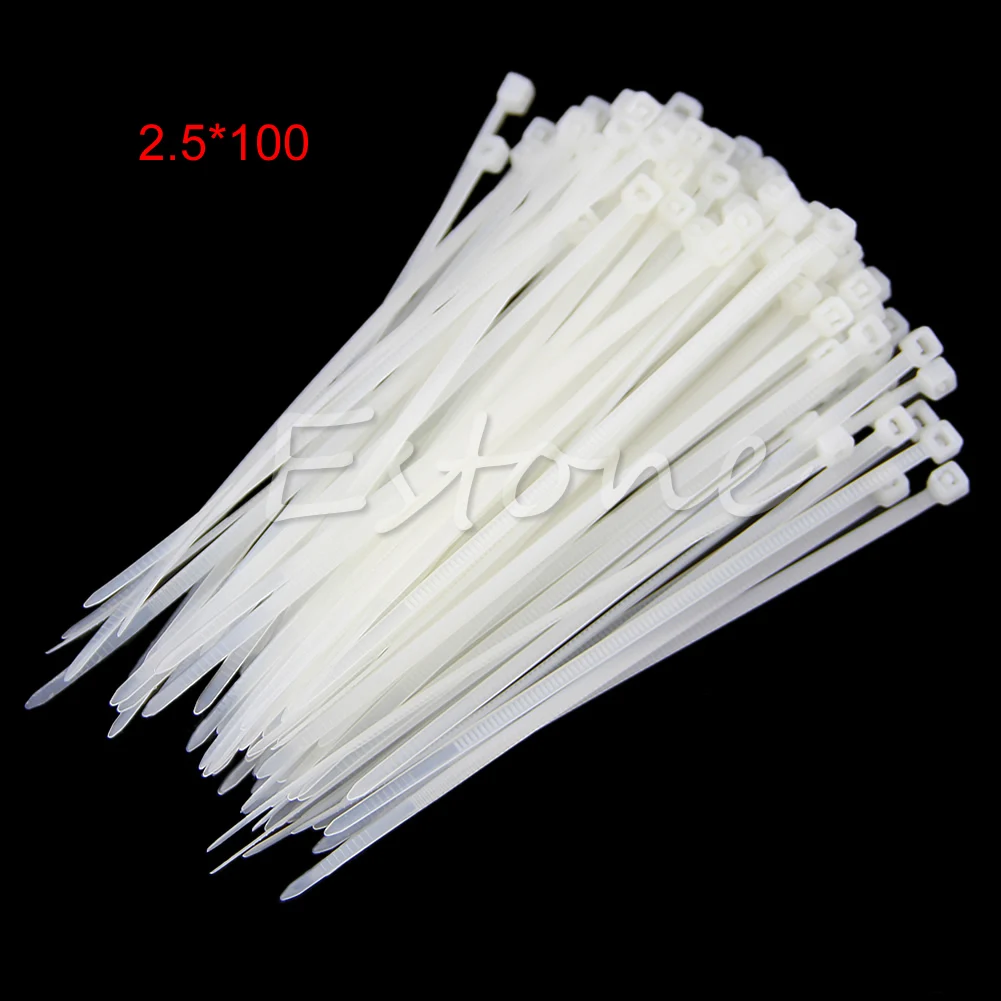 

Black White Natural Nylon Plastic Cable Ties Zip Tie Wraps 100mm 150mm 200mm