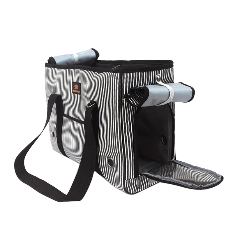 Хит продаж сумка для собак полосатая переноска дышащая щенков водонепроницаемая