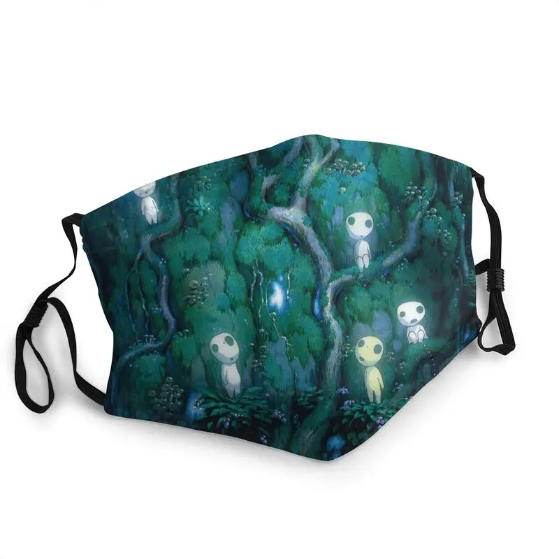 

Princess Mononoke Reusable Unisex Face Mask Fantasy Miyazaki Hayao Anime Dustproof Protection Cover Respirator Mouth-Muffle