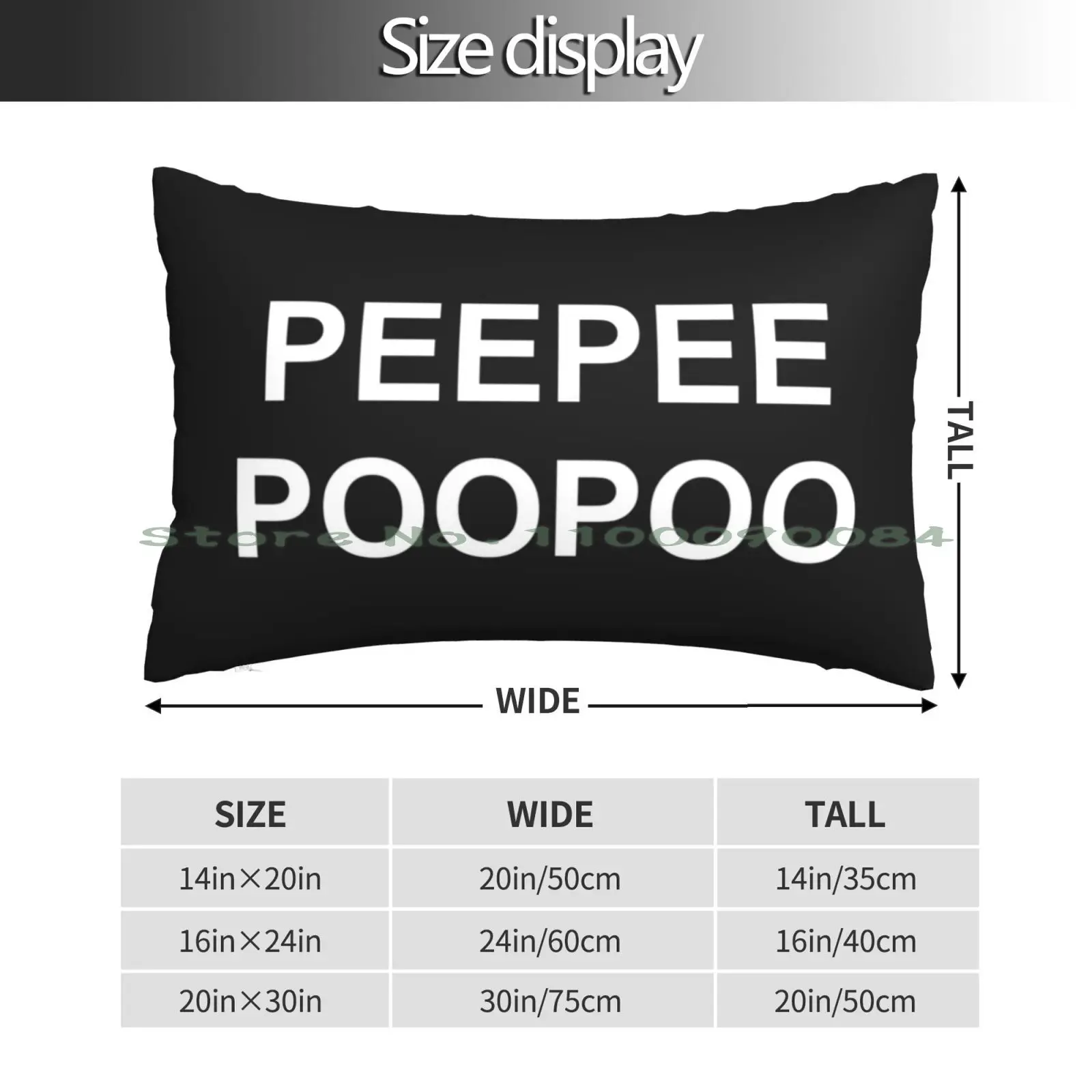 Подушка с наволочкой Peepee Poopoo Meme 20x30 50*75 для дивана и спальни.