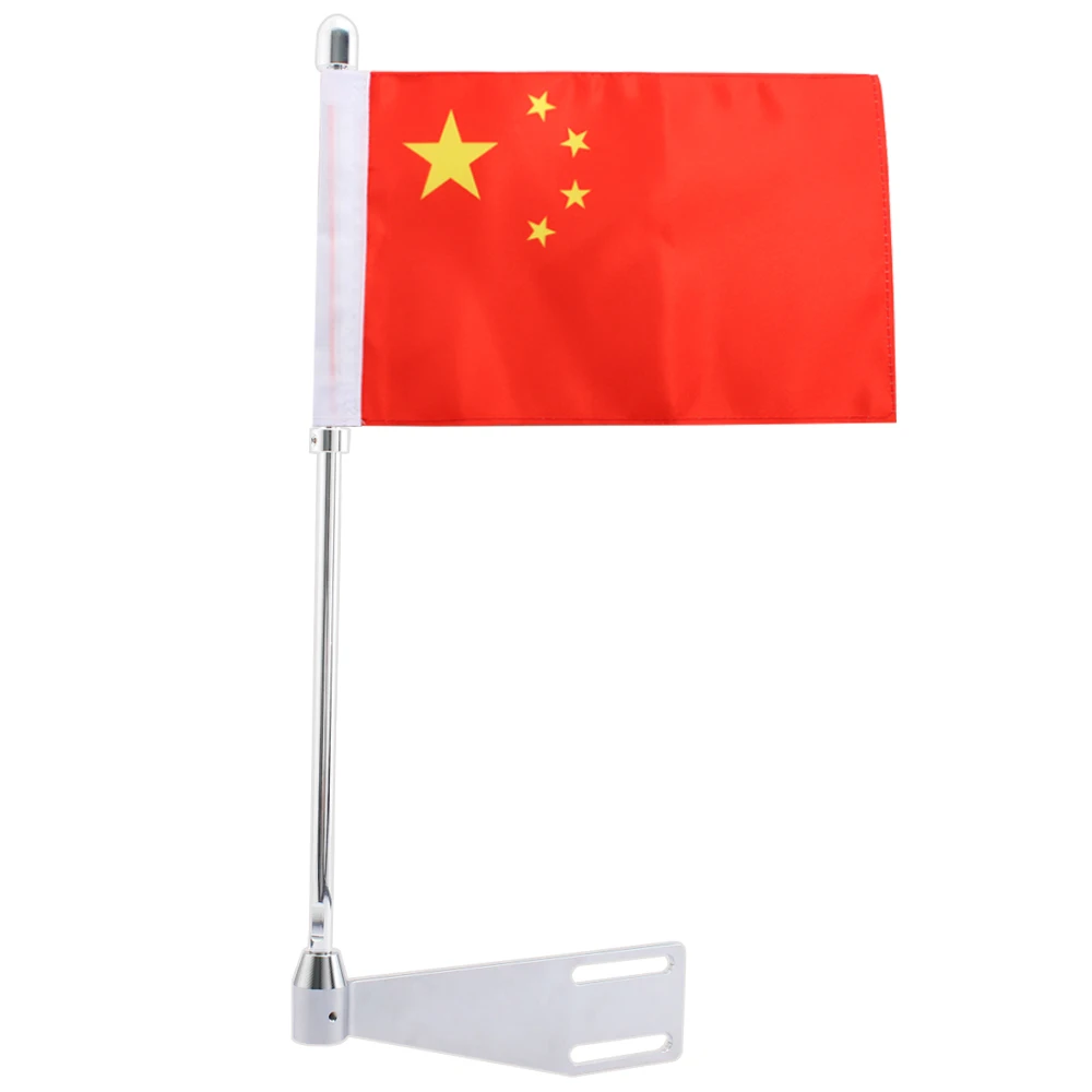 

Motorcycle Luggage Rack Mount Flag Pole w/ Chinese Flag For Indian Chief Roadmaster