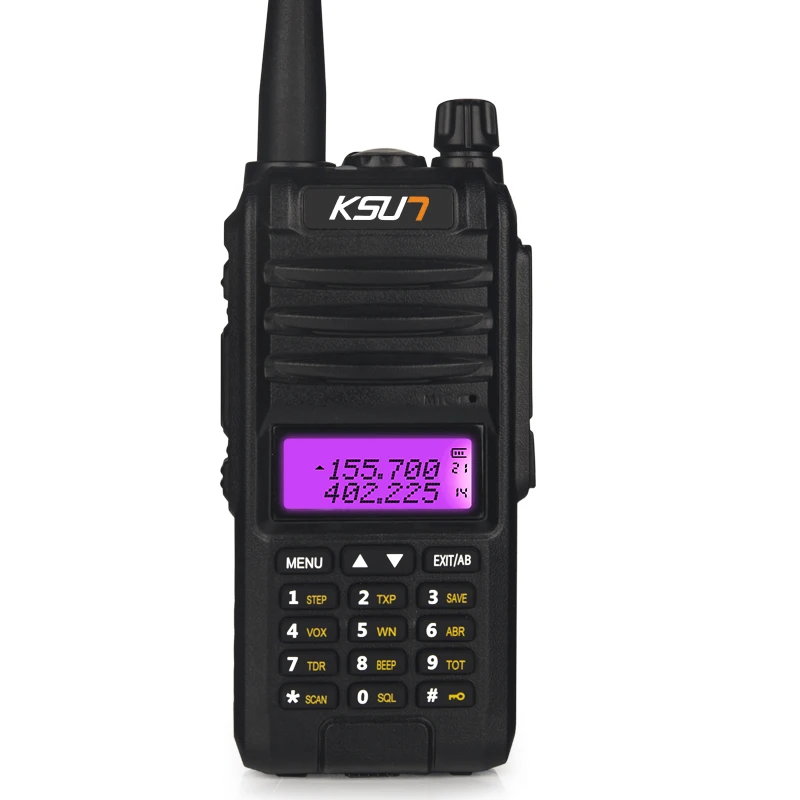 KSUN KS-UV1D портативная рация 8 Вт Высокая мощность двухстороннее Радиочастотное радио Двухдиапазонный портативный коммуникатор КВ трансивер любительский удобный