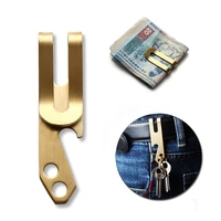 24 types portable men money clip pocket holder wallet copper bottle opener key chain cash holder 3 in 1 tool brass belt clip