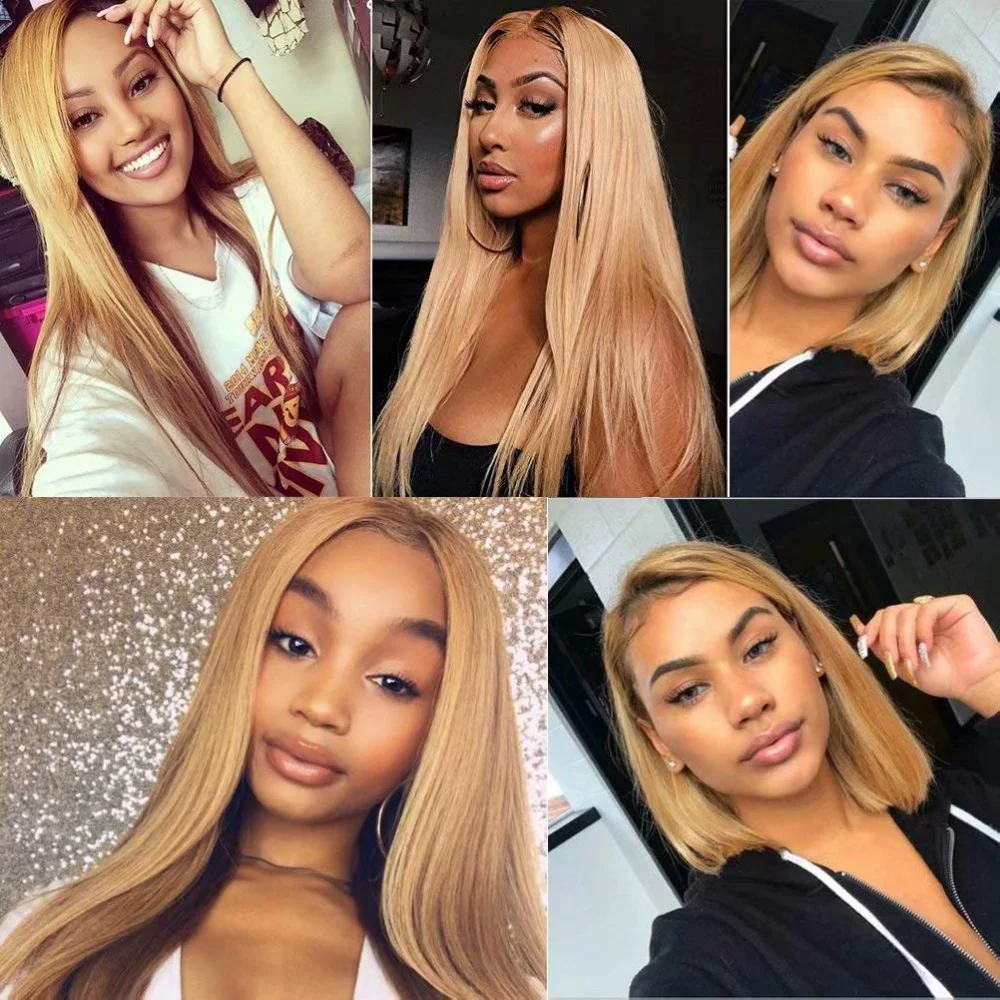 

27# Pre-colored Human Hair Bundles Straight Human Hair Extensions Brazilian Hair Weave Bundles Machine Double Weft Remy