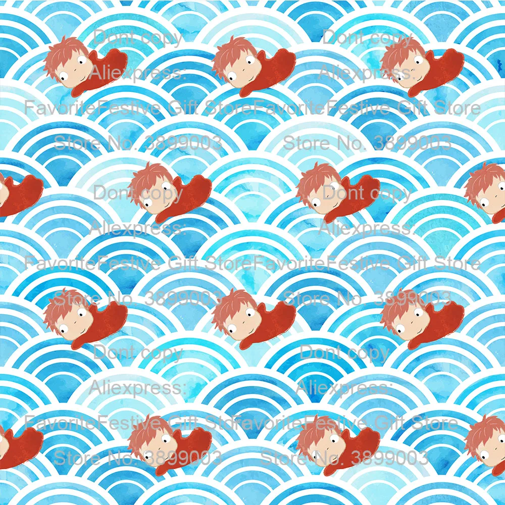 

Cartoon Style Lively Colored Friendly Cheerful Characters Print Polyester Fabric Animals magic high quality Fabric by the Meter