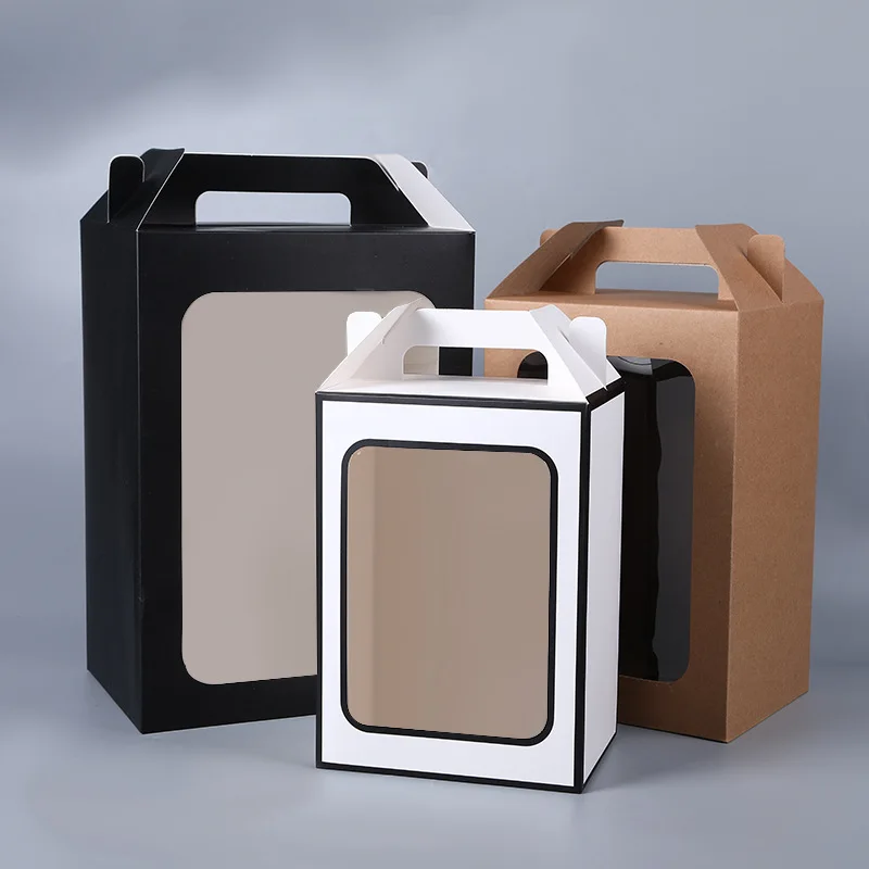 Прозрачная упаковка сумка-тоут Крафт бумажная для свадебной вечеринки