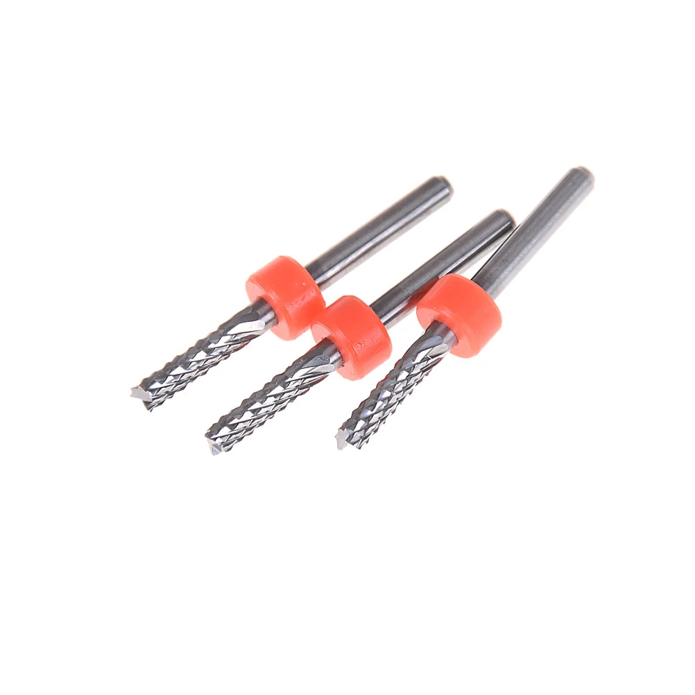 

3.175mm Carbide Tungsten Corn Cutter Cutting PCB Milling Bits End Mill CNC Router Bits For Engraving Machine