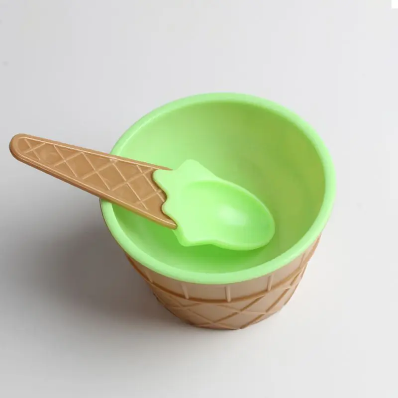 Шесть цветов/набор мисок для мороженого и ложек прекрасный подарок детей которые