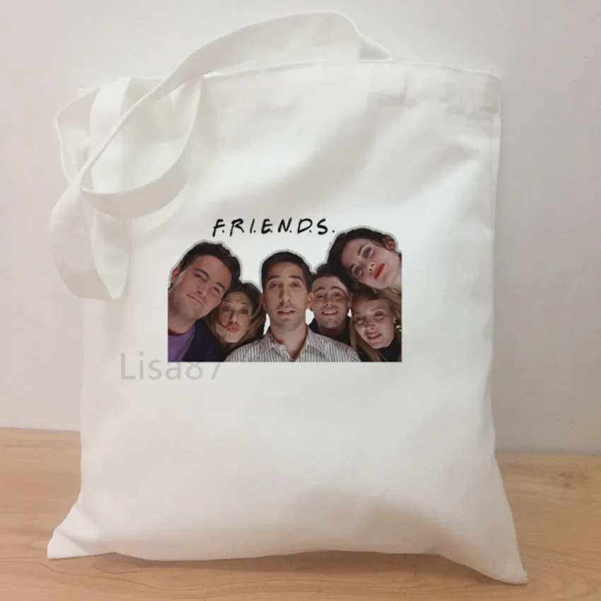 Casual shoulder large capacity simple shopping bag Friends TV Fans girls hand bag women simple package bag Tote Bag