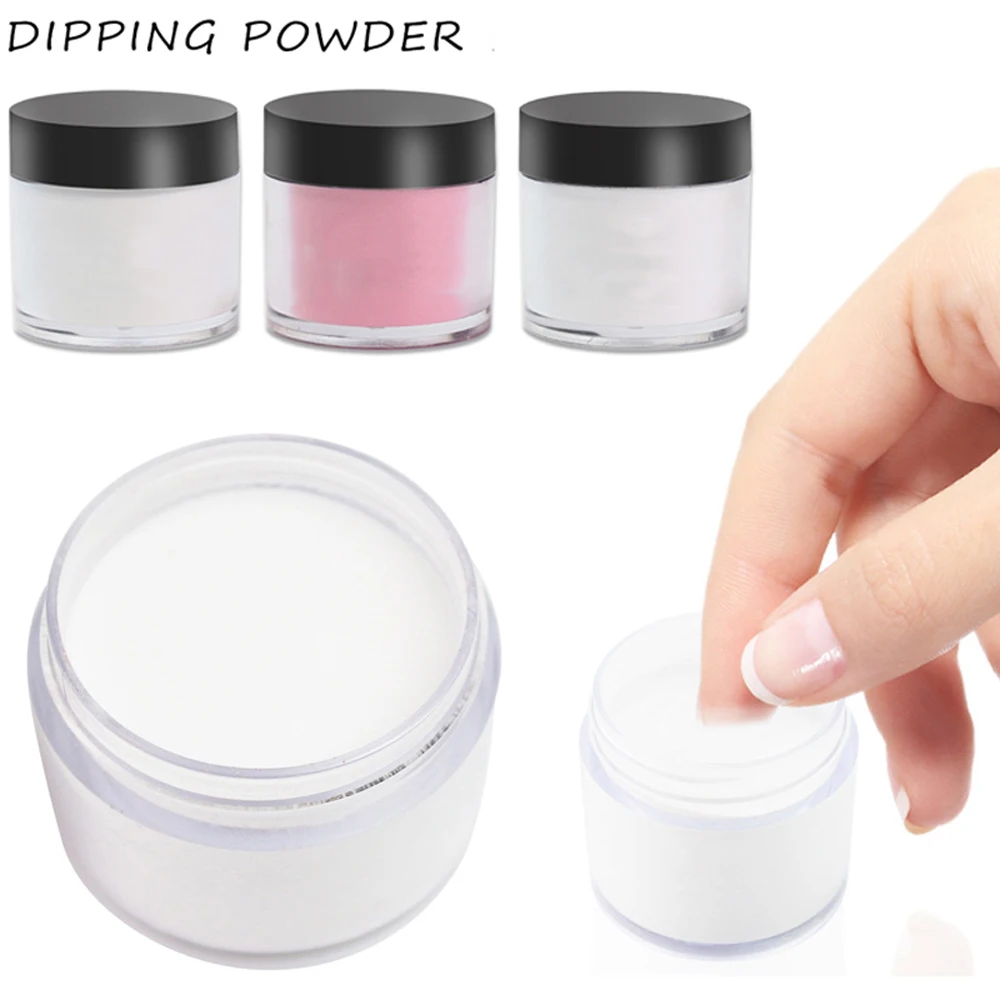 

10ML/Bottle NEW White,Clear,Pink,Nude Dipping Powder French Dip Nails Powder (No Lamp Cure Fast Dry) Nail Dipping Powder-3Colors