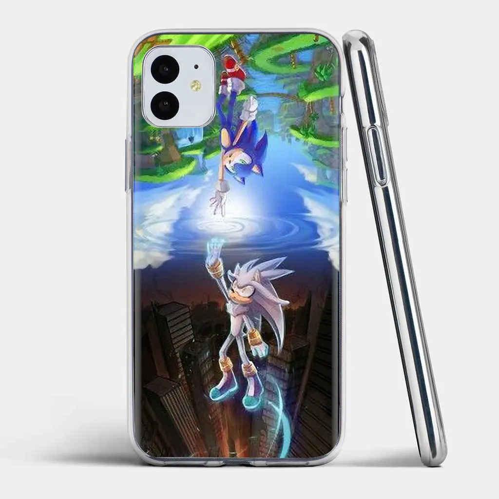 Мягкий чехол для Samsung Galaxy S6 S10E S10 Edge Lite Plus Core Grand Prime Alpha J1 mini Silver Sonic The Hedgehog Shadow Sega |