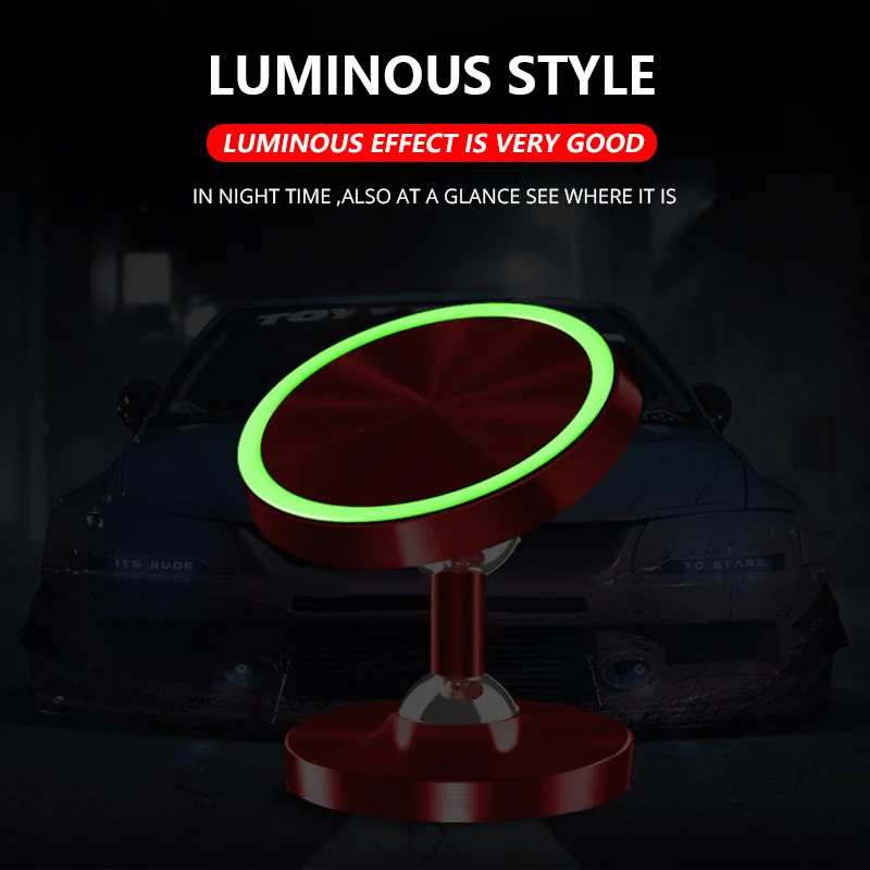 Универсальный автомобильный держатель светящееся крепление магнитный для