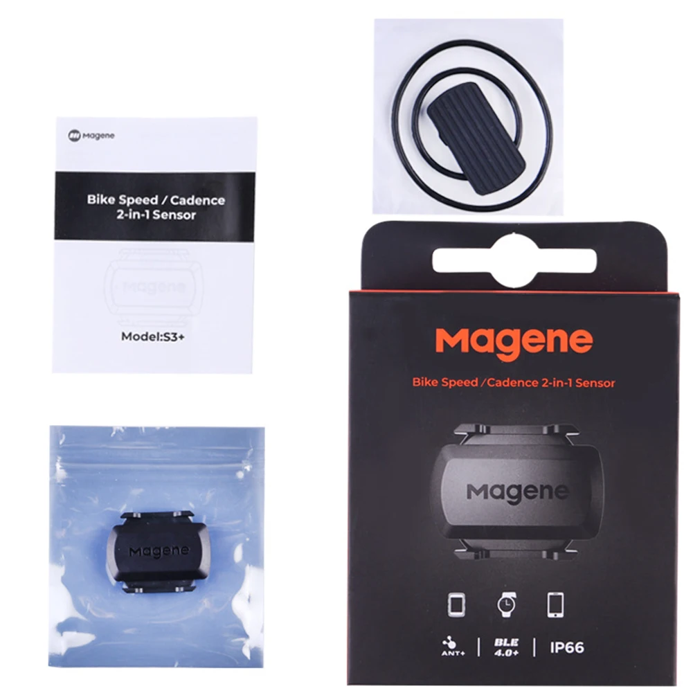 

MAGENE Dual Sensor Speedometer Bike Speed Cadence Sensors Heart Rate Monitor Universal Mini Cycling Speed Sensor