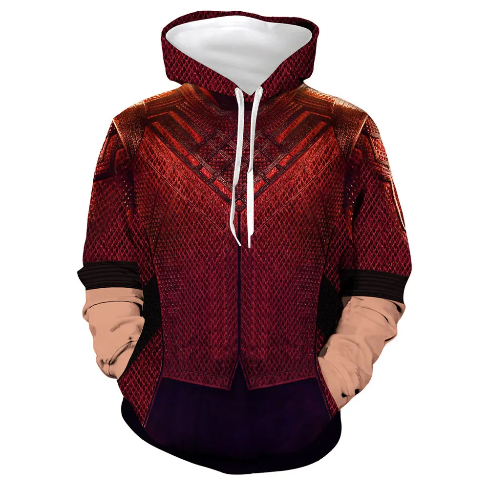 Толстовка Мужская/женская с 3D принтом Shang Chi Повседневный пуловер капюшоном