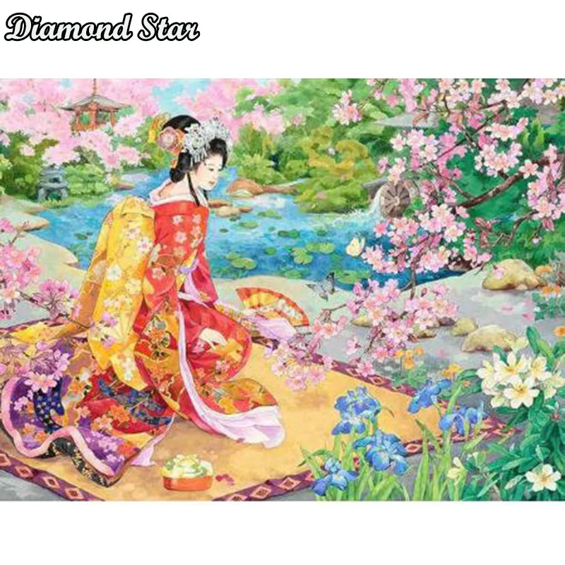 

5D Diy Diamond Painting Japanese dancer Full Square Drill Diamond Mosaic Home, Office Decor Handmade Hobby