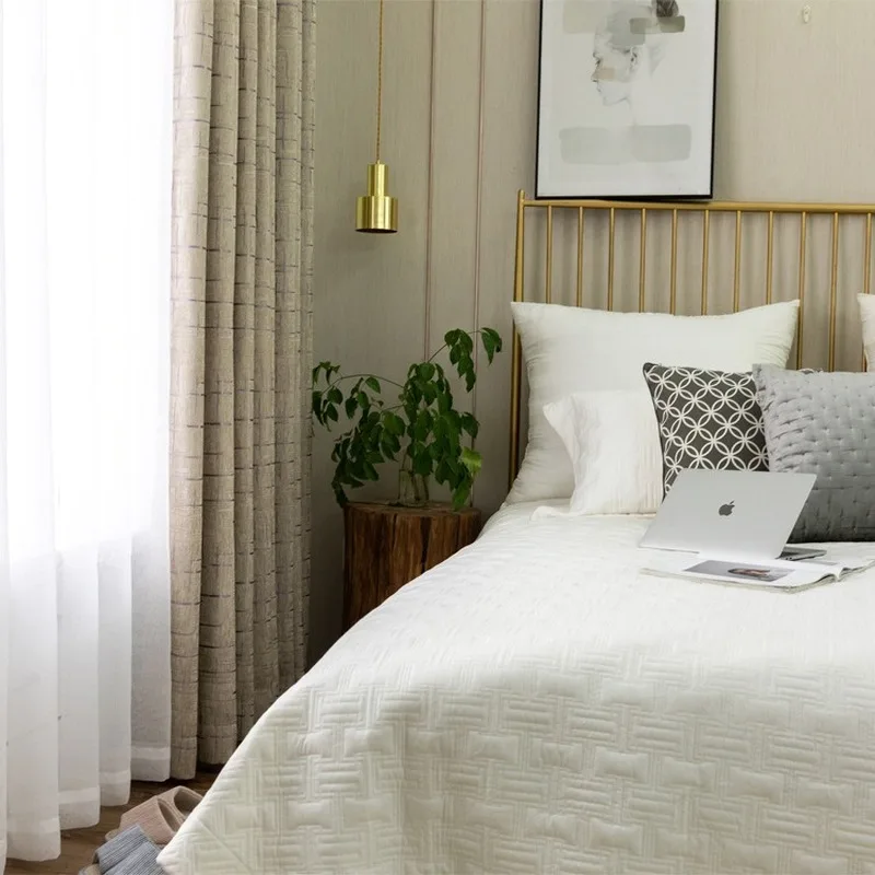 

Light Luxury Environmental Protection Metal Wind Modern Jacquard Chenille Curtains for Bedroom Living Room Curtain Tulle Custom