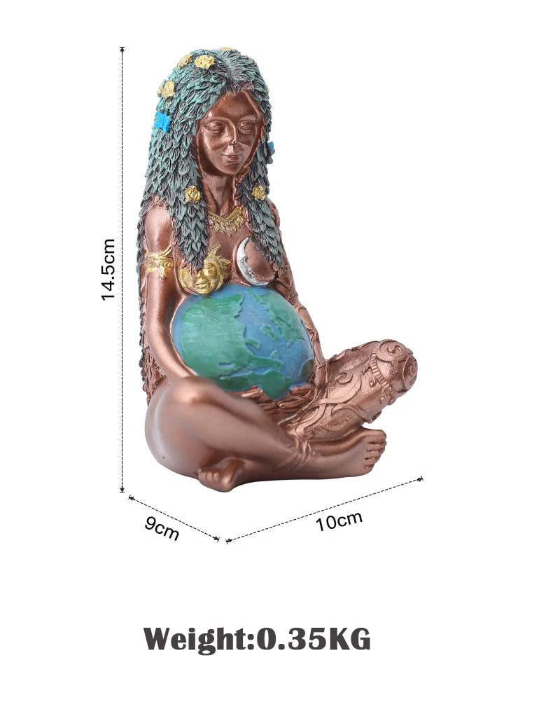 

Resin Mother Earth Goddess Statue Crafts Home Decoration Desktop Figurines Garden Landscaping Crafts Home Decor
