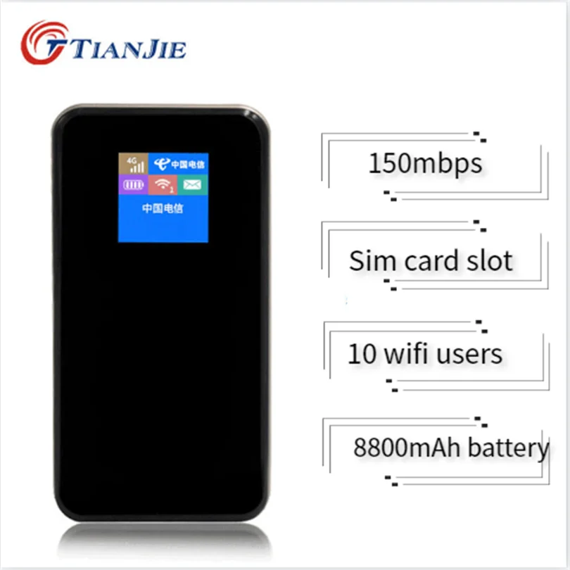

Wi-Fi-роутер TIANJIE, LTE, FDD/TDD, 150 Мбит/с