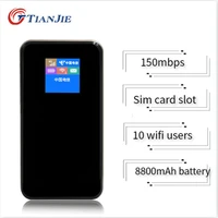 tianjie unlocked lte 150mbps fddtdd sim card router 4g carfi mobile wi fi hotspot wireless power banknetwork wifi mifi modem