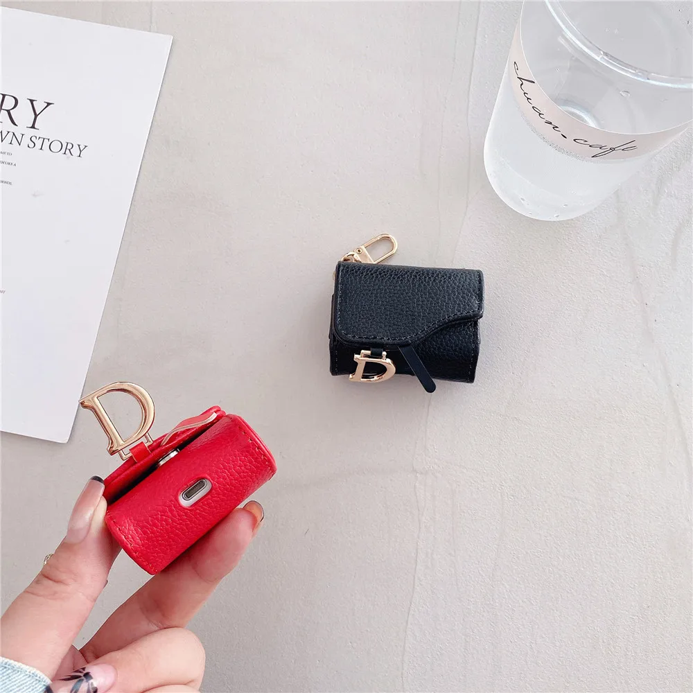 Роскошный кожаный чехол для Airpods Pro 3 с брелоком высококачественный защитный