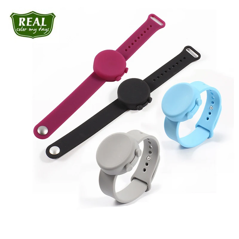 

Adult Kid Liquid Wristband Dispenser Handwash Gel Disinfectant Sub-packing Silicone Bracelet 2pcs